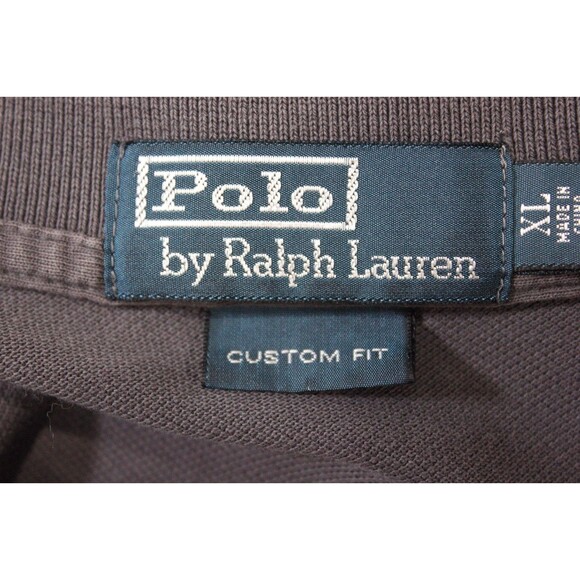 Polo Ralph Lauren Polo Custom Shirt Men Gray Neon Orange Big Pony 3 Sleeve XL - Picture 8 of 11